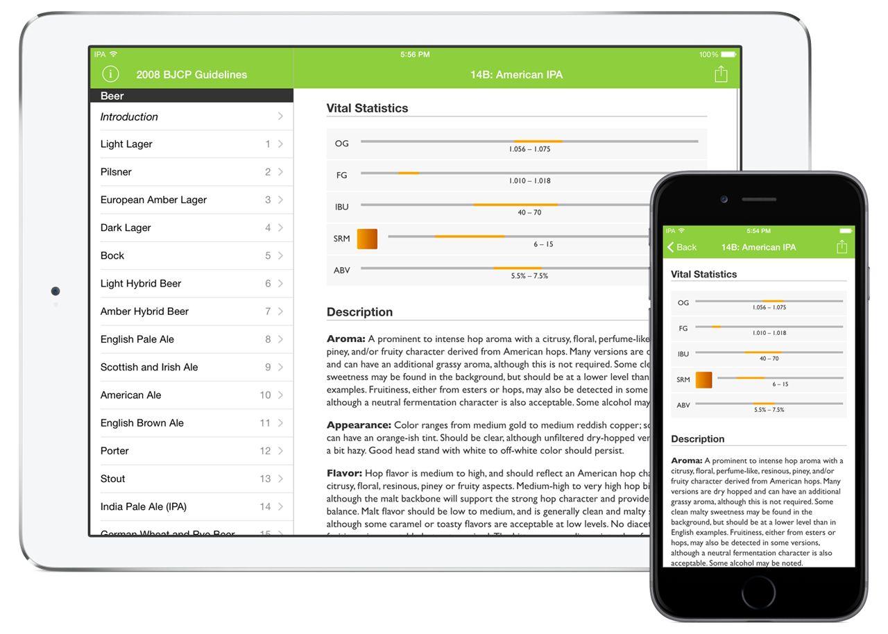 Beer Styles on the iPhone and iPad