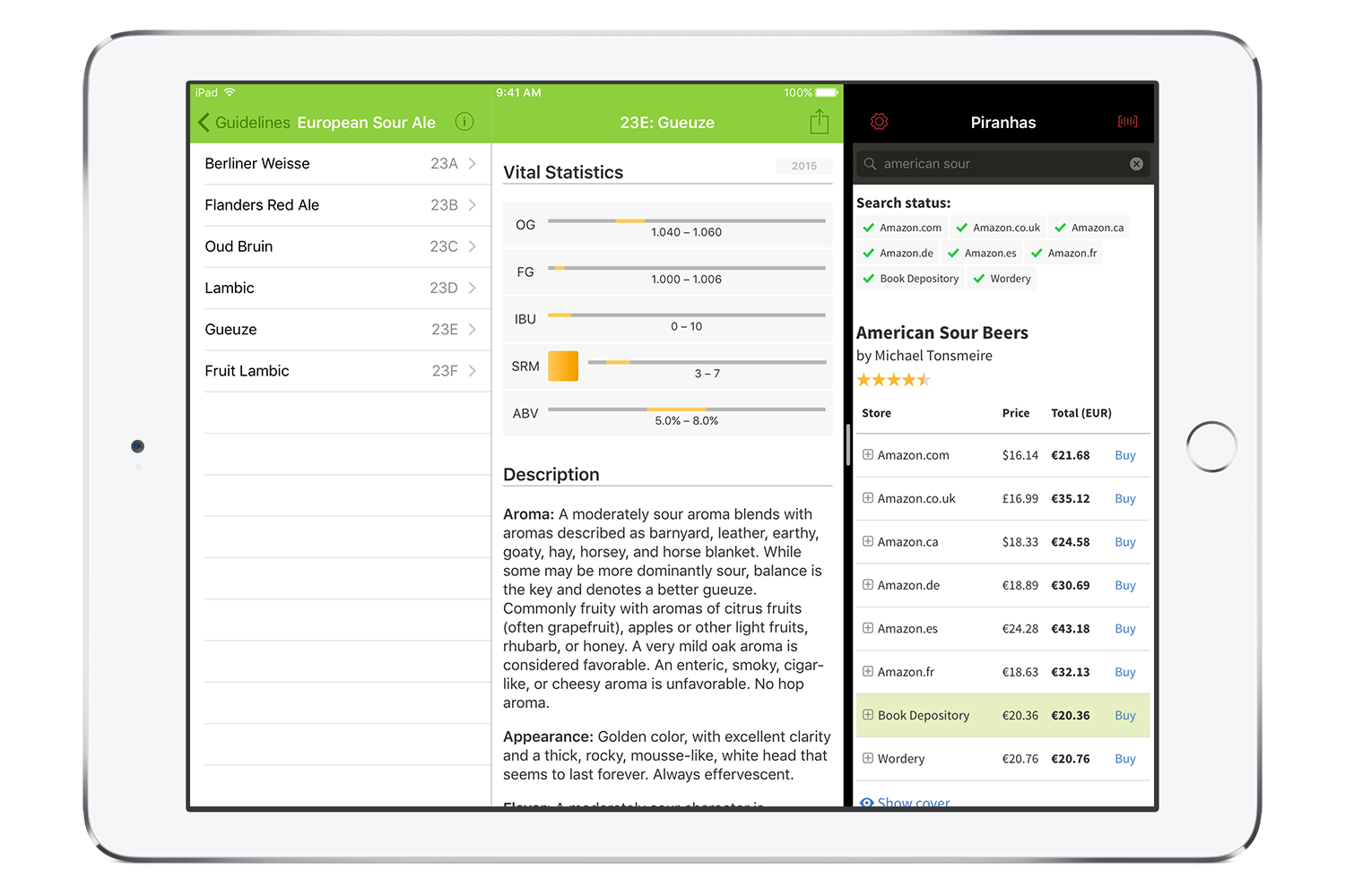 Beer Styles in a Split View