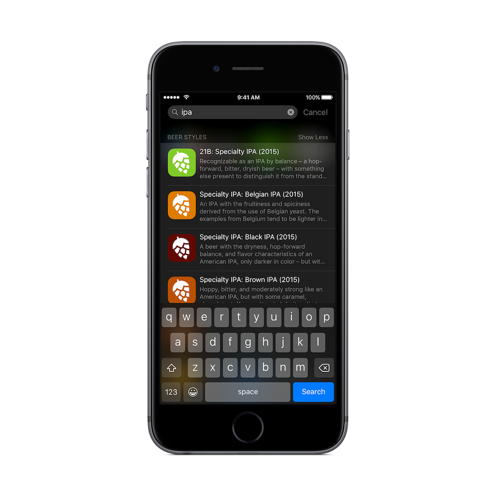Beer Styles Spotlight search