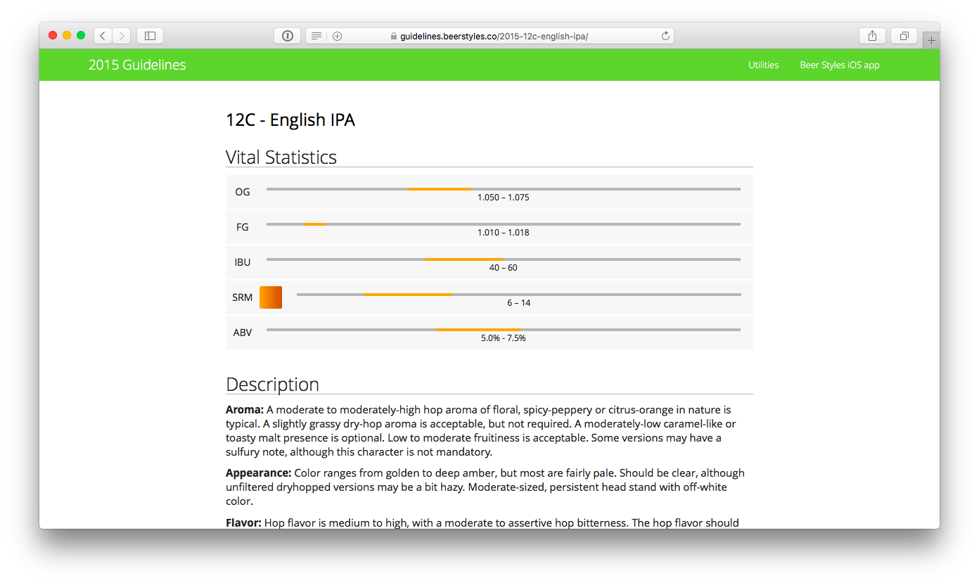 Beer Styles on the web