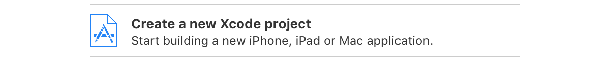 Create a new Xcode project