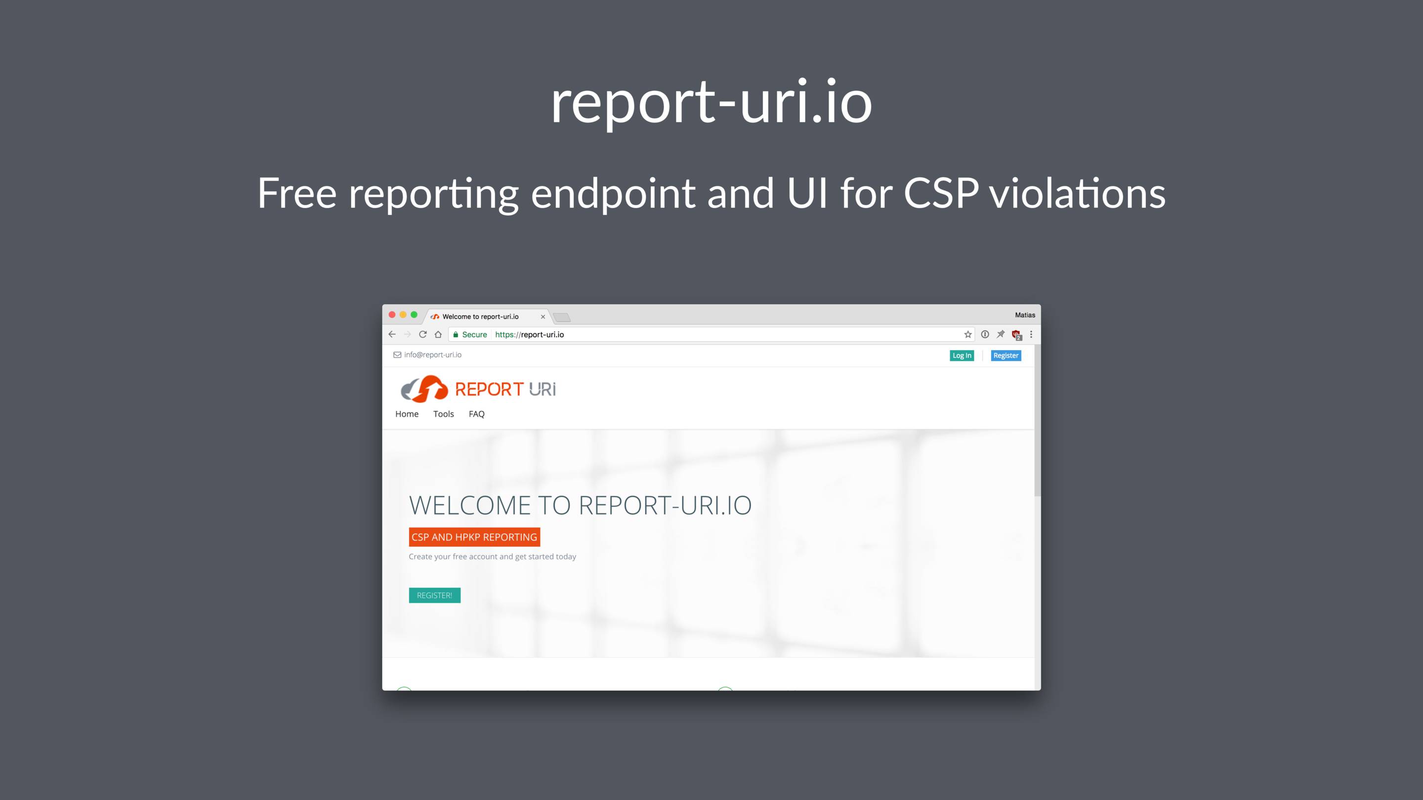 Free reporting andpoint and UI