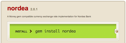 gem install nordea