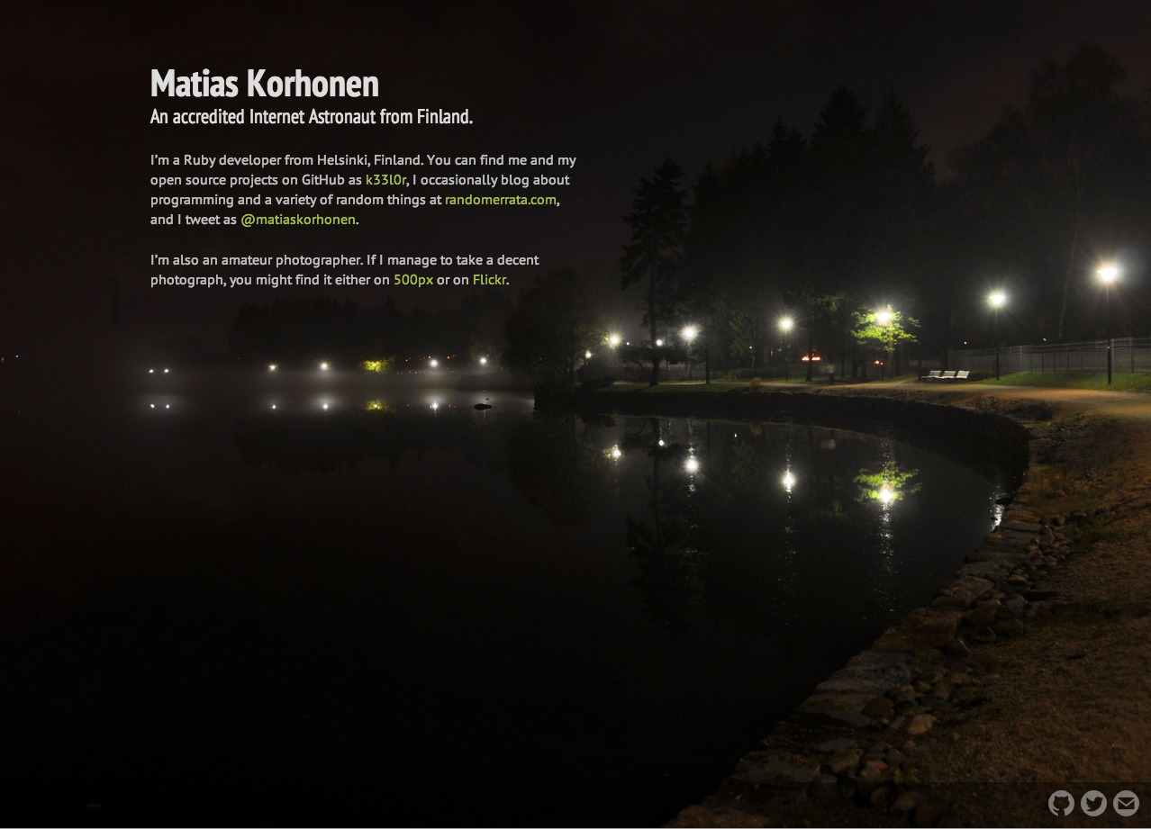 matiaskorhonen.fi redesign