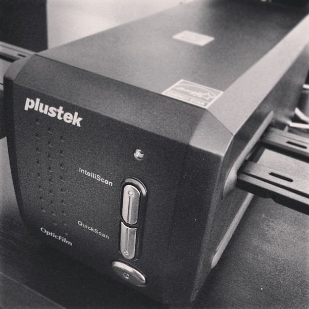 Scanning some photos with my brand new film scanner